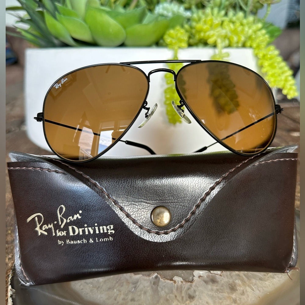VINTAGE Bausch and Lomb Ray-Ban Aviator Style Sunglasses for Driving Original